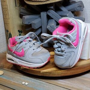 Nike Child 4 Gray & Hot Pink Air Max Tennis Shoes Sneakers Kicks